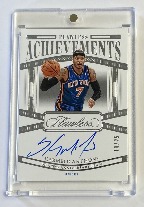 2023-24 Panini Flawless Carmelo Anthony Achievements Auto #10/25 Knicks HOF