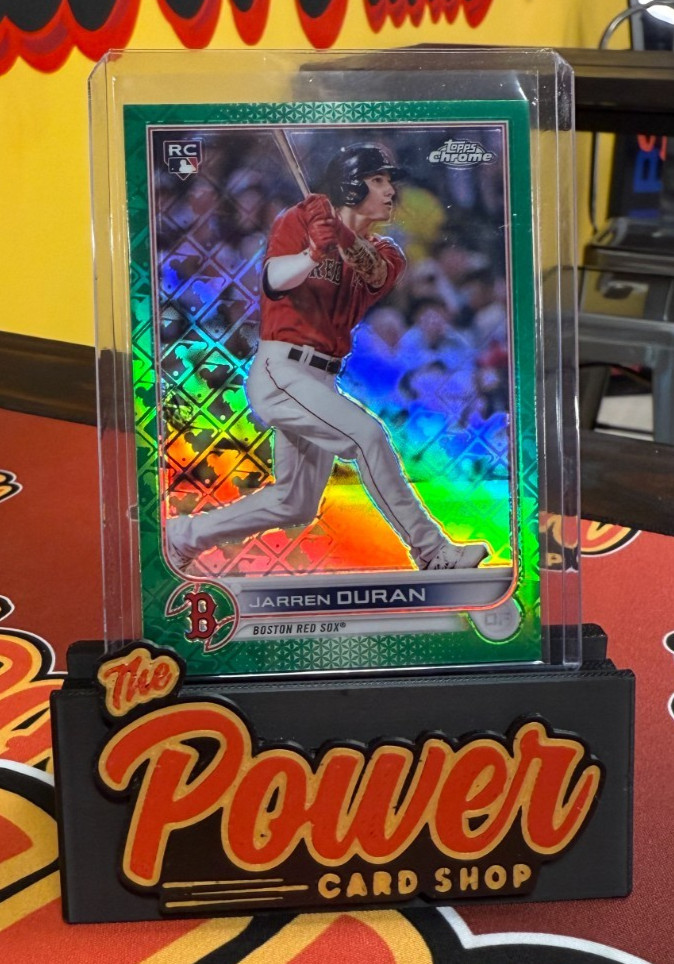 2022 Topps Chrome Logofractor Jarren Duran 67/99 Green Refractor #4 Red Sox
