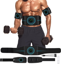 Upgraded 3 Pcs ABS Stimulator,Ab Machine,Ems Muscle Stimulator,Abdominal Toning