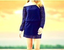 Lilly Pulitzer Lana Skort Halter Romper size SMALL S Lace Resort Blue Navy