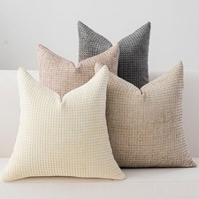 Pack of 4 Throw Pillow Covers 18x18 inch Neutral Boho Cushion Covers Decorati...