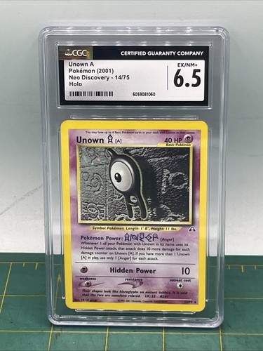 Unown [A] (Unlimited) graded CGC 6.5 for sale on eBay