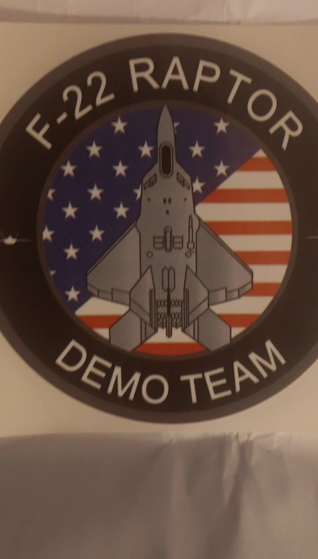 F-22 Raptor Demo Team Sticker Decal - Original Militaria Theme