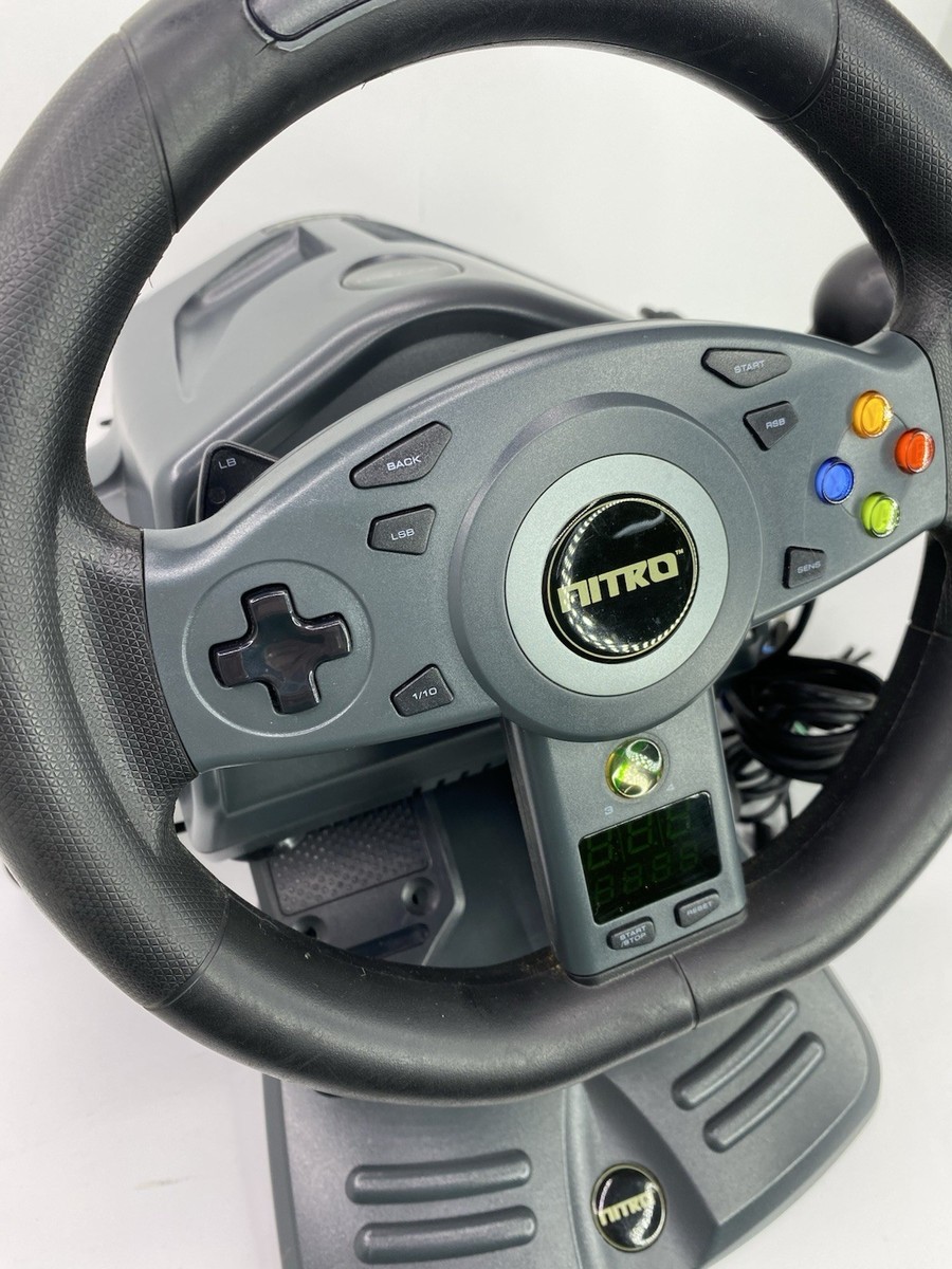 Xbox 360 Nitro Racing Wheel Joytech with pedals MODEL # JS507M