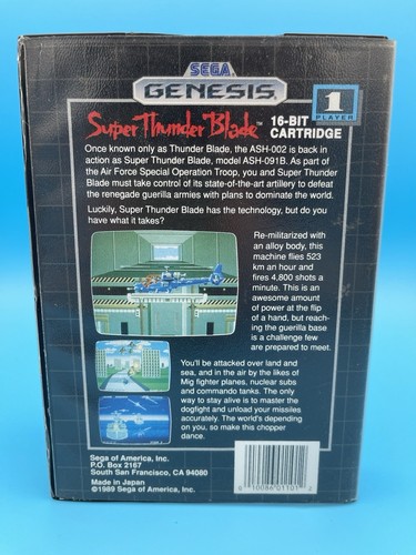 Super Thunder Blade Sega Genesis Complete CIB Nice Cart! - Picture 2 of 8