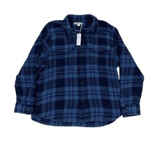 NEW Outerknown Cloud Weave Long Sleeve Flannel Shirt Blue Plaid Mens Size 2XL