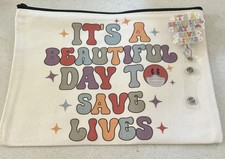 Emergency Nurses Badge Reel Canvas Bag