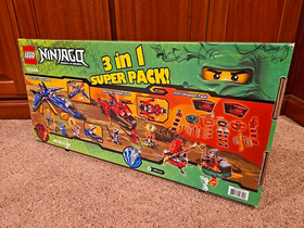 Lego Ninjago 66444 Super Pack, 9441 Kai's Cycle 9442 Jay's Fighter 9591 Weapons