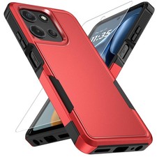 Vinve for Moto G 2025 Case with HD Screen Protector, Military-Grade Shockproof