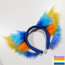 Pawstar Pride Theme Ear Headband - fox wolf cat kitty furry fursuit costume