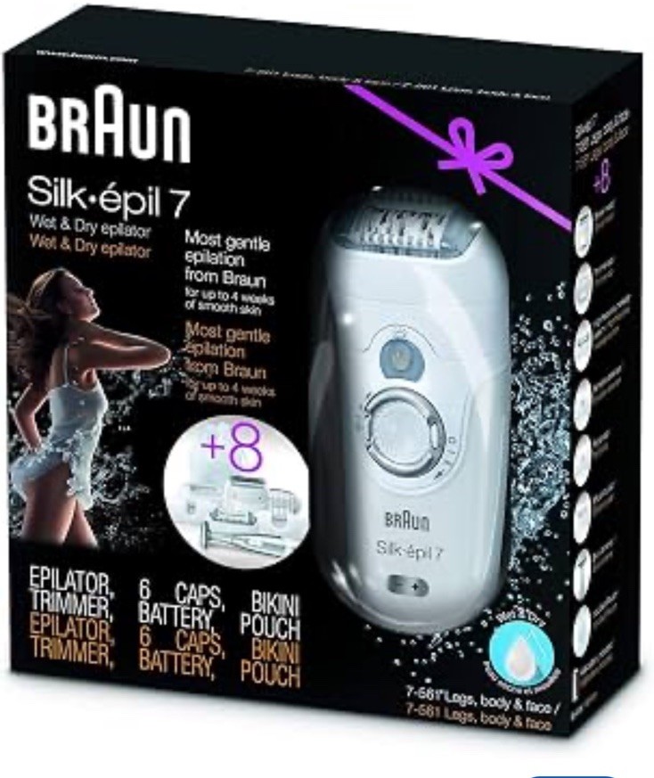 Braun 7-561 Epilator Silk-epil for Women Wet & Dry Battery Operated Please Read