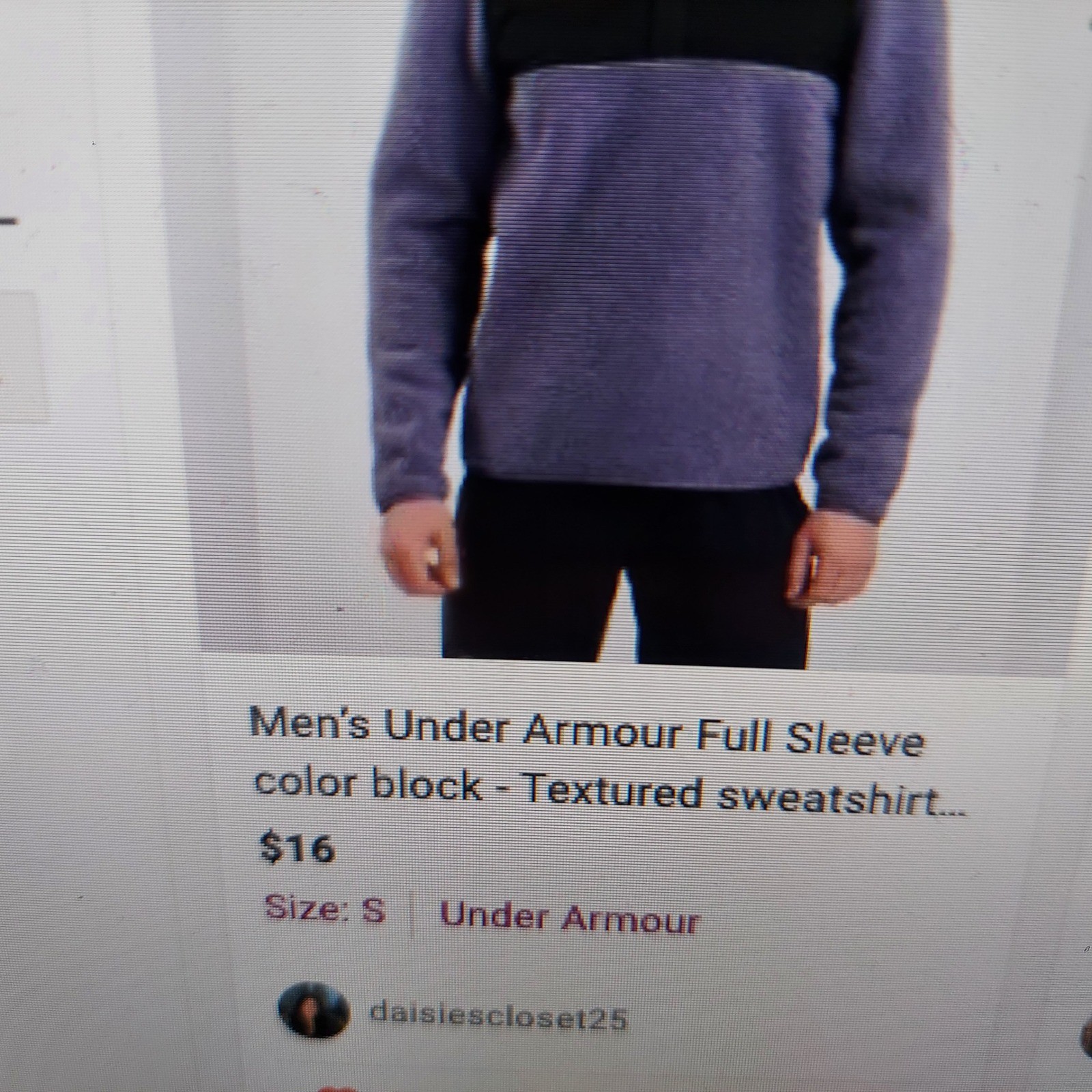 Under Armour Textured Fleece Color Block 1/4 Zip … - image 5