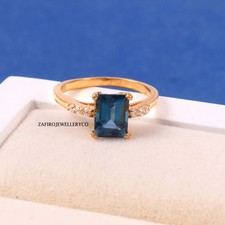 London Blue Topaz Ring, December Birthstone, Anniversary Gift Ring, Gift For Her