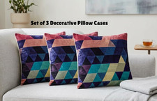 Fashion Cushion Cover Pillow Cases Home Sofa Decor 16 x 16 inch Set of 3