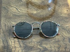 VINTAGE RAY BAN  W1676 ROUND CLASSIC METALS SUNGLASSES Bausch Lomb Lens -1960s
