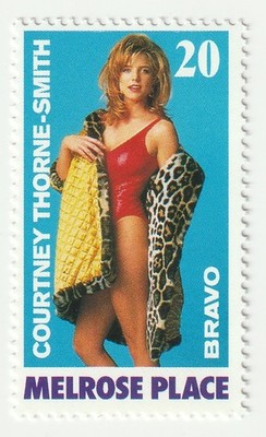 Courtney Thorne-Smith   Melrose Place   1990s BRAVO Star Stamp #20   German Rare