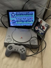 playstation 1 console W/controller And Game (madden 99)