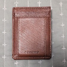 Dockers Men's Brown Solid Bifold Wallet with ID Window, Credit Card, Logo