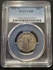 1927-S Standing Liberty Quarter - Choice Very Fine VF20 - Rare Date Silver 25c