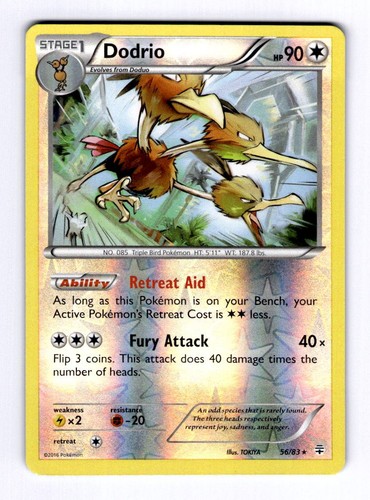 Dodrio Generations #56 (2016) Rare Reverse Holo NM Pokemon