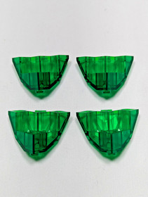 LEGO 1990s Space Police Trans Green Brick Facet Lot of 4 - 2463 6984 6897 6957