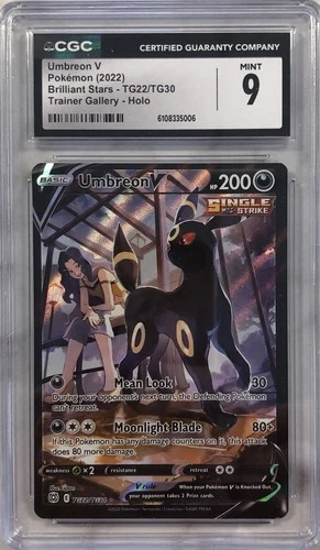 Umbreon V TG22/TG30 Pokemon Brilliant Stars Trainer Gallery Holo CGC 9