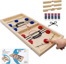 XL Fast Sling Puck Wooden Tabletop Hockey Game