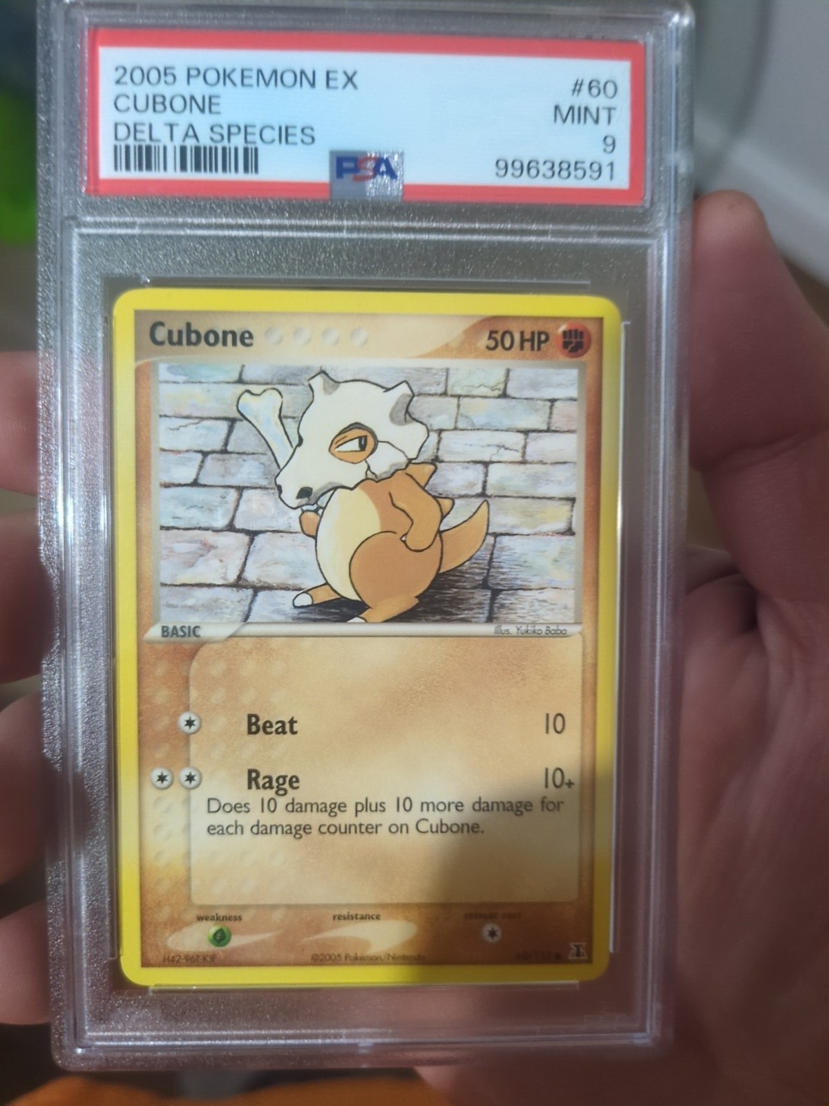Pokemon Cubone Delta Species 2005 60/113 PSA 9 Mint