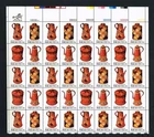 OddLots:™ 956-1778 • SC #1778a, 15¢ Pennsylvania Toleware, 4 Types, Pane of 40