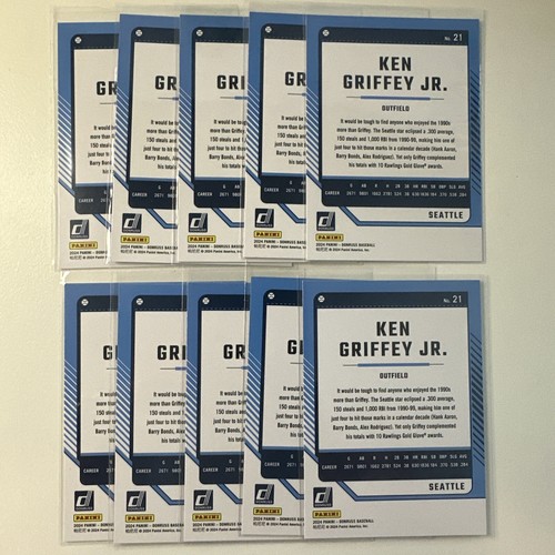 (10x Lot) 2024 KEN GRIFFEY Jr. (Donruss ) - Picture 2 of 2