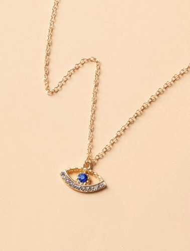 Evil Eye Necklace With Cubic Zirconia And Sapphire Crystal sale sale uk - Picture 4 of 4