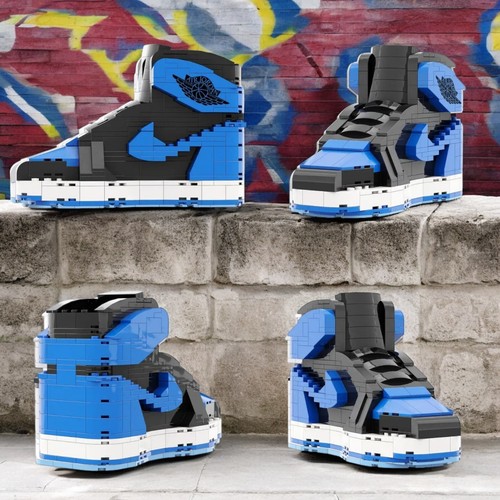 Air Jordan 1 "Royal 2017" Zapatilla Ladrillos Zapatilla 3D Juguete de Construcción - Imagen 7 de 11