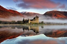 Landscape scotland ruins Custom Gaming Mat Desk