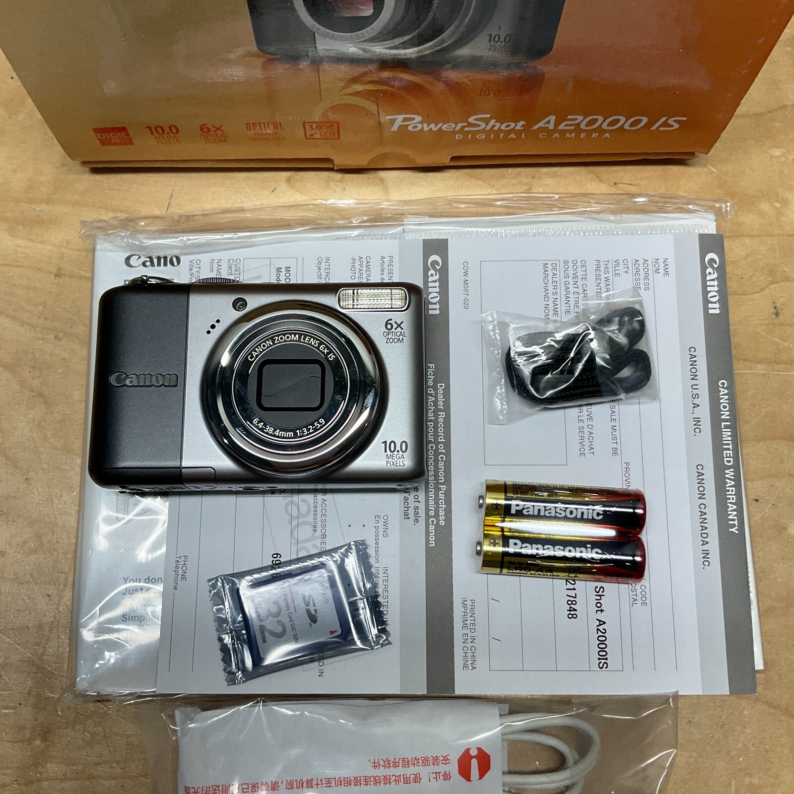 Canon PowerShot A2000 IS 10.0MP Silver Digital Camera NEW NEVER USED eBay