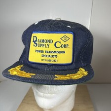 Vintage Snap Back Hat Denim Park Avenue Diamond Supply Corp Patch