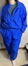 Vintage 1980s Kuma Sport Blue Tracksuit Windbreaker Woman  s Sz L