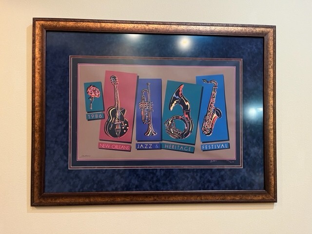 1986 Jazz Fest framed poster, signed, and numbered. 34.5 x 46. | eBay