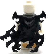 Lego New Black Minifigure Cape Tattered Dragon Heads Part