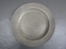 Antique pewter 9 1/4" plate