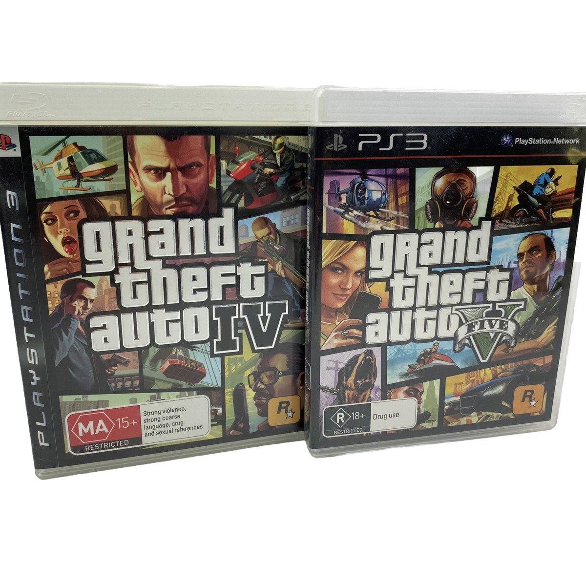 PS3 Game Bundle Grand Theft Auto 4 & GTA 5 Complete With Manual