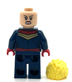 Captain Marvel red sash Lego Marvel Minifigure Avenjet Space Mission 76049