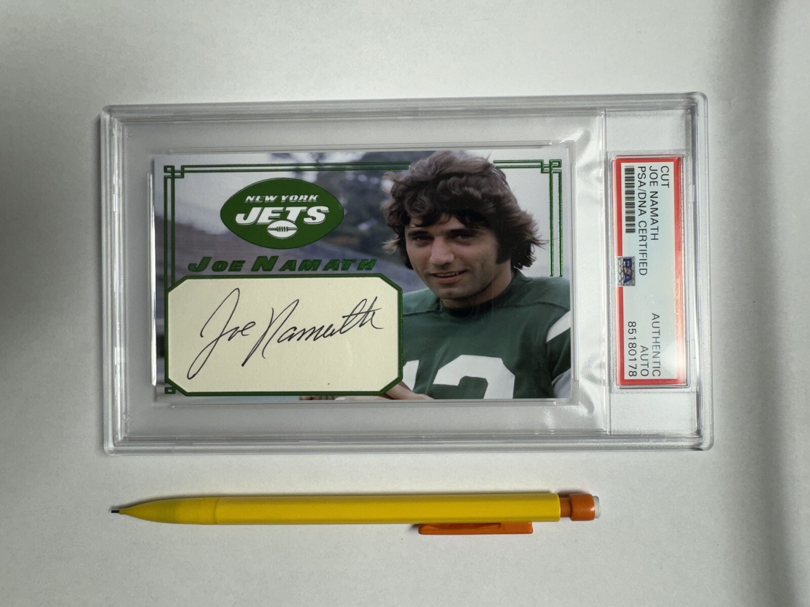 Joe Namath CUT PSA/DNA Certified Autograph Authentic 1/1 New York Jets #85180178