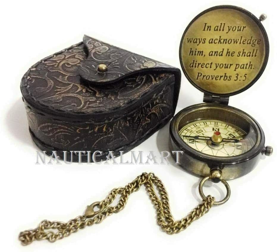Sailor Pocket Compass, Camping Travelling Equipment, Boat Brass Compass