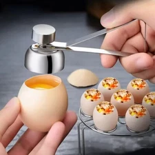 Stainless Steel Egg Topper Cutter Metal Egg Scissors Boiled Raw Opener Creative
