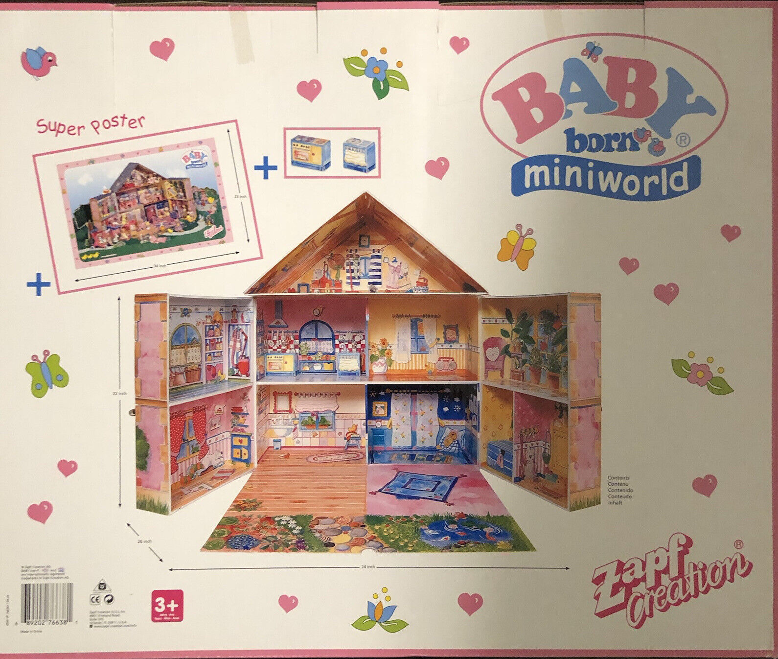 New In Box Baby Born Miniworld HAPPY BIRTHDAY Zapf Creation Mini