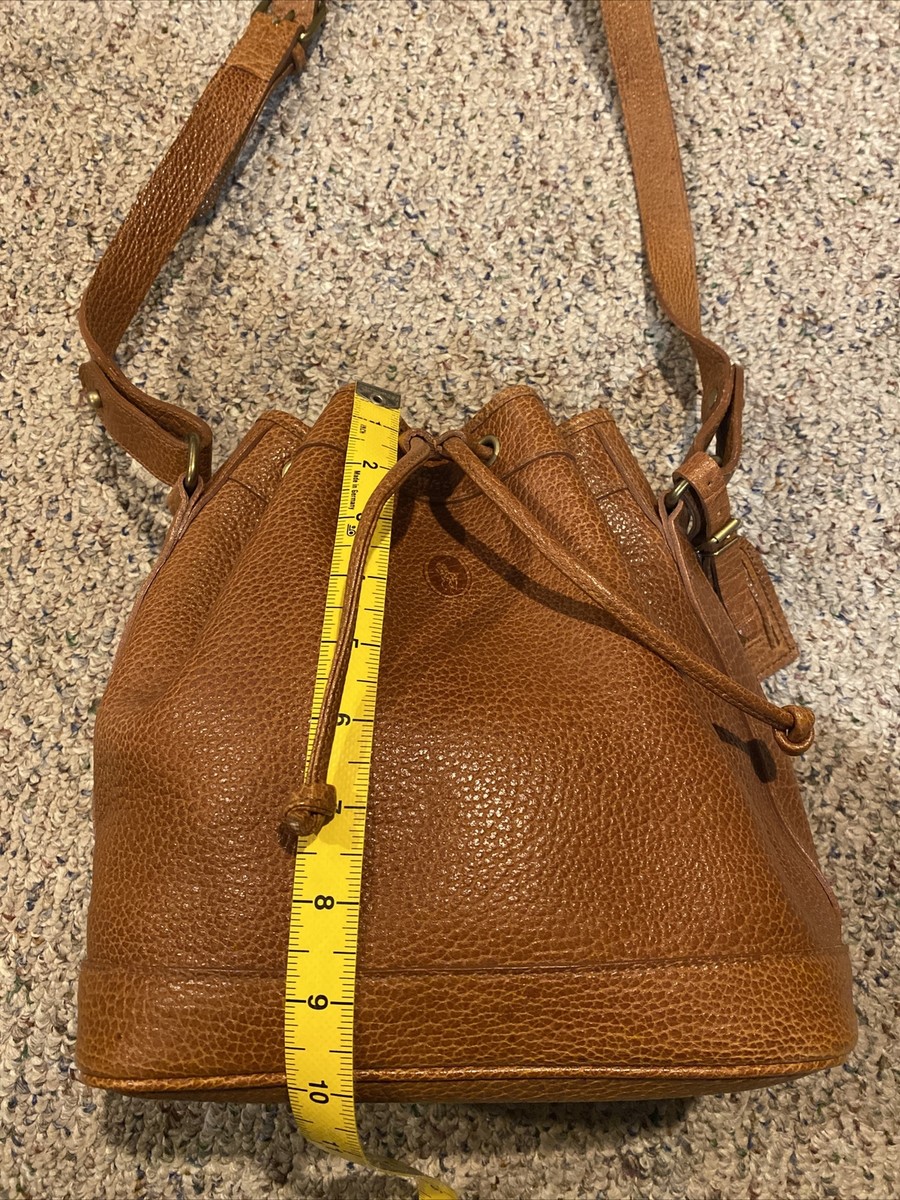 VINTAGE POLO RALPH LAUREN LEATHER DRAWSTRING BUCKET BAG | eBay display picture 2