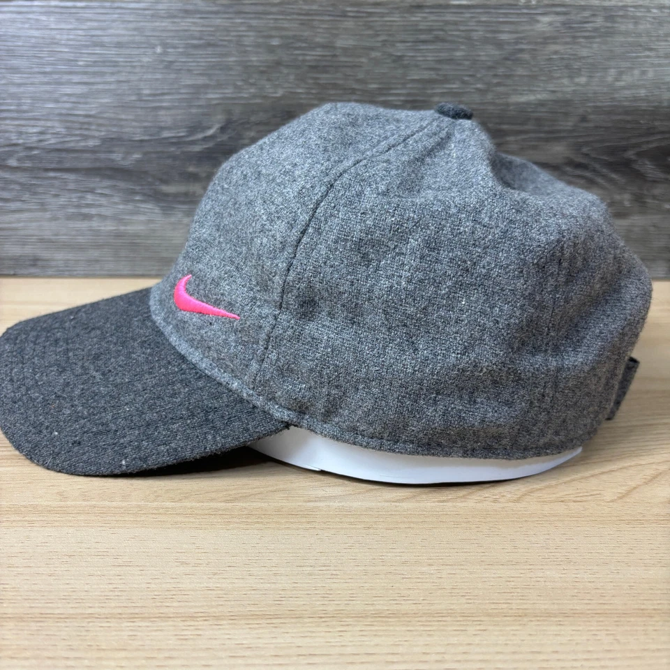 Nike шляпа крышка ремень назад женщин серый розовый свуш шерстяная смесь регулируемый - Изображение 4 из 4