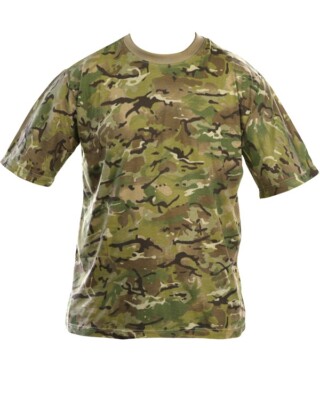 Army T Shirt Combat Military Multi Camo 