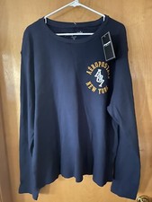 Men  s Aeropostale Navy Blue Long Sleeve Shirt Size XXL NWT