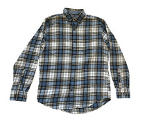 IZOD Size M Plaid Flannel Long Sleeve Button Down Shirt Men's